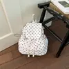 Mochila Única de Lunares para Mujer 2026 Nueva Moda Casual Mochila Pequeña con Cordón para Estudiantes y Viajeros Pequeña Bolsa Escolar