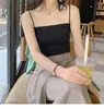 Top de tirantes finos de color liso de moda para mujer, estilo largo, corte ajustado, adecuado para usar como prenda exterior o como capa base, moda de verano