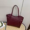 Bolsa de trama de diamante feita à mão moda bolsa de mão retrô design de nicho bolsa grande capacidade mãe-filho bolsa tote diária moderna