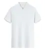 Camisa Polo Masculina Manga Curta Verão Imitação de Algodão Cor Sólida Camiseta Masculina e Feminina Malha Respirável Manga Meia-Manga Verão Top de Casal