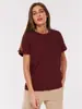 Camiseta Básica Casual de Algodão Puro Manga Curta Cor Sólida Gola Redonda Nova de Verão Versátil para Todas as Ocasiões Roupas para Casal para o Trabalho
