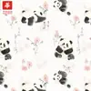 Algodón Doble Capa Gasa Lisa Estampado Animales de Dibujos Animados Estilo Chino Ropa para Mujer Vestido Infantil Tela para Pijamas En stock