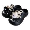 Hebilla para zapatos con forma de bola de carbón de peluche, divertida y bonita, para hacer tú mismo, con agujeros, accesorios con hebilla estéreo.