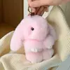Venta al por mayor de fábrica imitación de pelo de conejo rex colgante de conejo de peluche fingiendo estar muerto lindo conejo MengMeng bolso de peluche accesorios para teléfono móvil coche llavero