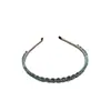 Diadema de Cristal con Forma de Flor de Cuatro Hojas para Mujer de Verano Super Brillante Cristal de Vidrio Transparente Delgada de Lujo Ligero Accesorios para el Cabello Estilo Coreano