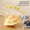Juguete de Pista con Vaso para Gatos, Juguete Interactivo de Autoentretenimiento para Gatos con Varilla Desmontable, Afilador de Gatos Duradero Resistente a los Arañazos para Gatos de Interior