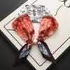Nuevo pañuelo de seda largo pequeño vintage con hebilla de perla magnética para mujer, elegante y con estilo, bufanda de cuello con lazo, moderna y versátil