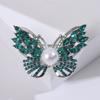 Broche de mariposa con diamantes de imitación de aleación, elegante y de alta gama, accesorio para ropa y abrigo, al por mayor, estilo coreano