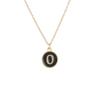 Collar con colgante de gota de aceite y letras de joyería de moda, sencillo, de doble cara, digital, con temperamento, cadena de clavícula de aleación que combina con todo.
