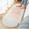 Alfombra de Dormitorio, Felpudo Largo para Ventana, Sala de Estar, Alfombra de Cama para Habitación Infantil, Alfombrilla Anticaídas para Habitación, Terciopelo de Cristal para el Hogar