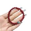 Ciervo Blanco con Pulsera de Loto Paso a Paso Pulsera de Loto Púrpura Cinnabar Oro Piedra del Sol Joyería para Mujer