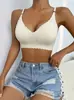 Roupa íntima feminina popular sem costura de seda gelada europeia e americana com bordas onduladas e sem aro, push-up