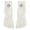 Calcetines de Cinco Dedos para Mujer, Calcetines de Verano para Pilates de Media Pantorrilla con Dedos Separados, Calcetines Absorbentes de Sudor con Silicona Antideslizante y Dedos Separados, Calcetines de Yoga con Bordado de Dibujos Animados