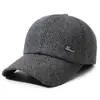 Gorra de Béisbol de Invierno para Hombre con Forro de Felpa para Personas de Mediana Edad y Mayores, Calidez al Aire Libre y a Prueba de Viento, Protección para los Oídos de Pana, Gorra Tipo Pato para Papá Abuelo