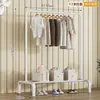 Tendedero de Ropa de Piso Vertical para Dormitorio Hogar Perchero Colgador Balcón Simple Engrosado Barra de Secado Tendedero