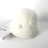 Chapéu de Pescador de Pelúcia com Laço de Tricô de Pelo de Coelho Estilo Japonês para Mulheres, Outono e Inverno Quente Proteção de Orelha Versátil Afina o Rosto Tendência