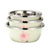Tazón de Acero Inoxidable de Grado Alimenticio para Arroz, Aceite, Uso en Cocina, Batir Huevos, Mezclar Masa, Lavar Verduras, Cocinar, Cocinar Pescado, Tazón de Sopa Espesa