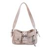 Moda High-end Sense Bag Feminina 2024 Verão Nova Bolsa de Ombro Simples Estilo Coreano Bolsa Axila Moderna