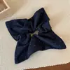Lenço Quadrado Retrô para Rabo de Cavalo Outono e Inverno Elástico de Cabelo Moda Bolinhas Versátil Scrunchie Faixa de Cabelo Luxo Leve Estilo Coreano Acessório de Cabelo Headband