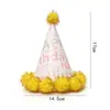 Sombrero de Cumpleaños para Niños y Adultos Punto Láser Reflectante Gorra Puntiaguda de Bola Gorra Puntiaguda de Fiesta Gorra de Corona Gorra de Bola Mao