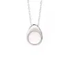 Colar Feminino Versátil para o Dia a Dia, Simples e Estiloso, em Prata S925 com Lápis Lazúli Natural e Citrino Rosa em Formato de Gota d'Água