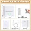 Mini impressora fotográfica colorida de 57 mm com impressão transparente em azul, rosa e verde, ultra nítida, portátil e com Bluetooth.