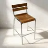 Sillas de Comedor Transfronterizas, Muebles de Restaurante de Moda, Taburetes de Panel de Metal de Hierro Estilo Vintage, Sillas Simples con Funda Suave