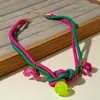 Joyería de Estilo Europeo y Americano, Diseño Único de Nudo con Elementos de Hoja, Estrella de Mar y Concha, Collar Exagerado, Collar Sencillo con Colgante de Cordón