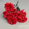 Flores de Dalia Artificiales de 7 Ramas para Salones de Bodas y Decoración de Hoteles, Accesorios de Flores Falsas, Arreglos Florales Transfronterizos, Decoraciones Florales para Fotografía