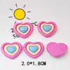 Accesorios Brillantes de Resina con Forma de Corazón de Color Macarrón Material de Decoración para Pinza de Pelo DIY, Agarrador, Taza de Agua, Imán de Refrigerador, Funda de Teléfono Móvil