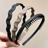 Elegante diadema de cuadros de lunares para mujer, diadema de corona alta para lavarse la cara, diadema para uso diario con dientes, accesorio para el cabello