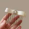 Pente invertido requintado e fofo para penteados estilo princesa, presilhas laterais para cabelo para mulheres, acessórios de cabelo com laço estilo coreano e presilhas de cabelo da moda para estilizar e arrumar fios soltos