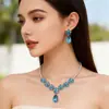 Juego de Joyería para Novia, Collar de Dos Piezas de Alta Gama, Pendientes, Pulsera, Vestido de Novia, Lujoso y Elegante, Accesorios Versátiles