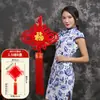 Nudo Chino Personalizado con Palabras de Bendición, Nudo de Terciopelo, Tejido a Mano para Entrada de Casa, Decoración de Pared de Fondo para Sala de Estar, Venta al por Mayor de Nudos Chinos