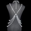 Sujetador sexy con tiras de diamantes grandes de cristal, ropa de actuación escénica, accesorios para el pecho, cadena brillante para el pecho, cadena corporal, joyería