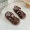 Zapatos para Bebé de Punta Cerrada Anticolisión Unisex para Niños Sandalias Casuales de Playa para Niños Sandalias para Niños Cuero Suave Suela Suave Zapatos para Caminar para Bebé