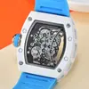 Suministros del Fabricante Nuevo Reloj Hueco Personalizado de Cabeza de Tigre Cerámica Aceite Movimiento Mecánico Unisex