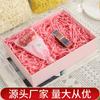Caja de regalo de rafia plisada al por mayor de fábrica relleno a prueba de golpes para vino tinto decoración de caja de dulces para boda papel picado ondulado Seda