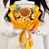 Producto Terminado de Girasol Tejido a Mano, Ramo de Hilo, Regalo de Vacaciones, Flores Artificiales Tejidas Simuladas, Venta al por Mayor Transfronteriza