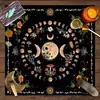Toalha de Mesa Tarot Céu Estrelado Fase da Lua Decoração de Jogo de Tabuleiro Jogo de Roteiro Adereços Rituais Toalha de Mesa Transfronteiriça Tarot