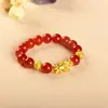 Venta directa de fábrica pulsera de ágata calcedonia imitación oro vietnamita obsidiana valiente puesto de joyería regalo venta en vivo
