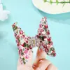 Nuevo Clip para el Cabello Elegante Retro de Tamaño Mediano Pequeño Floral Medio Atado Clip para el Cabello Elegante de Alta Gama Clip de Tiburón Accesorios para el Cabello