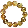 Pulseira de Cristal Cristal Titanium Loiro Natural do Brasil, Pulseira de Cristal da Sorte Masculina e Feminina, Cristal Dourado Loiro Nobre