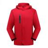 Chaqueta de invierno con cuello alto reflectante para exteriores con forro polar para hombre, mono con logotipo personalizado, chaqueta de trabajo cálida a prueba de viento