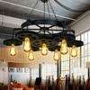 Lámpara de araña estilo Industrial Vintage para loft Personalidad Creativa Bar Peluquería Nostalgia Engranaje Arte de Hierro Lámparas Iluminación
