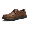 Zapatos de cuero transfronterizos para hombre otoño nuevo zapatos casuales de negocios de un paso suela blanda para hombres de mediana edad y ancianos zapatos de papá zapatos de hombre talla grande 46