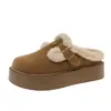 Zapatos Birkenstock Esponjosos para Mujer 2026 Nuevo Otoño/Invierno Sin Cordones Más Terciopelo Calidez Zapatos Birkenstock Punta Cerrada Medias Zapatillas Mujeres Zapatos de Algodón
