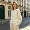Cárdigan suéter de piel sintética de visón suave y esponjoso para primavera y otoño, top de punto elegante y único para mujer, prenda exterior casual