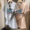 Traje Deportivo Casual para Estudiantes, Shorts Sueltos de Manga Corta con un Conjunto Completo de Trajes de Verano de Dos Piezas a la Moda para Mujer