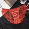 2025 nueva ropa interior sexy de encaje y satén para mujer, bragas de algodón de encaje en la cadera de cintura baja para mujer